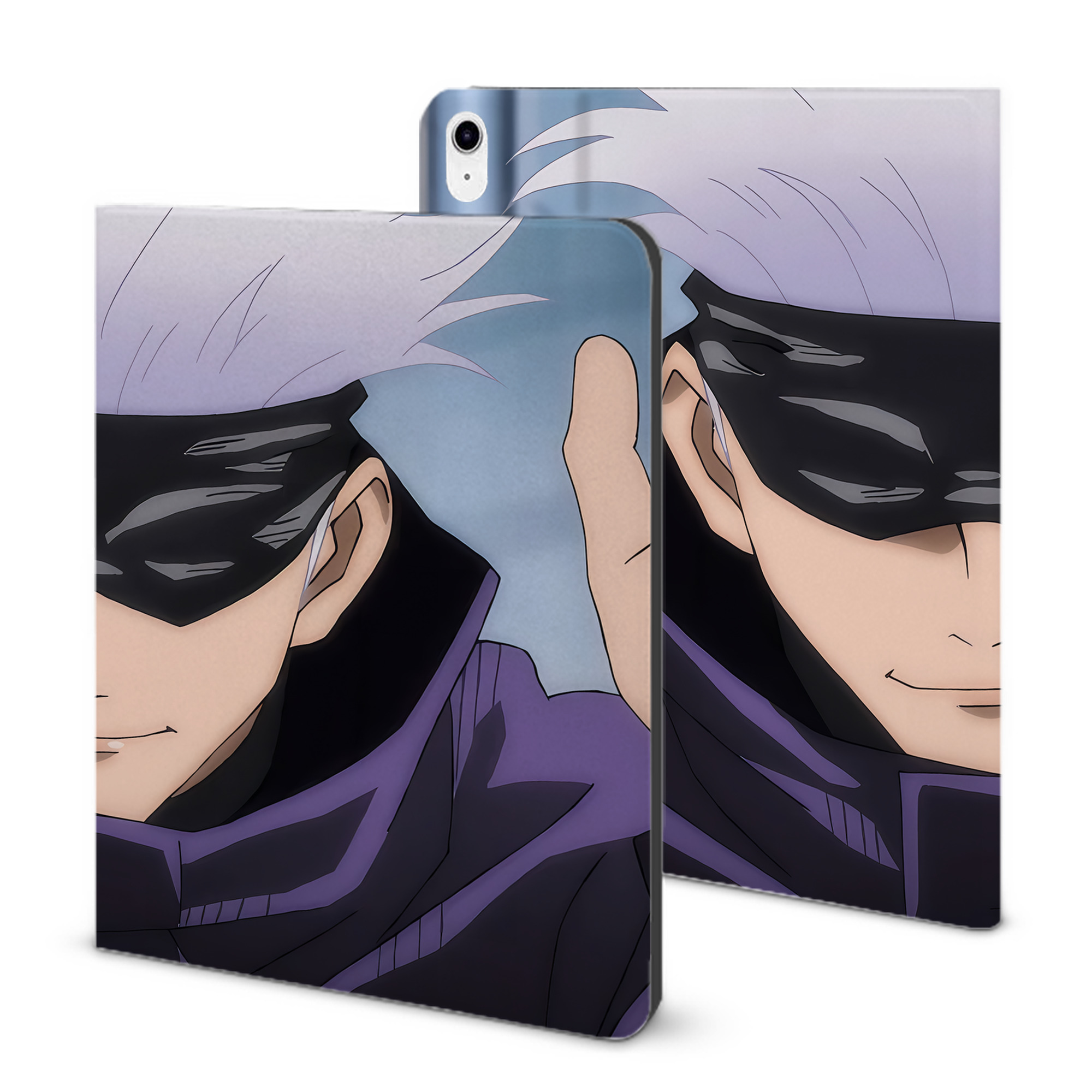 （画像用） 呪術廻戦 Jujutsu Kaisen IPad ケース ブック型 PUレザー TPU 耐衝撃 軽量 薄型 ペン収納なし 全面保護 IPad 各モデル対応